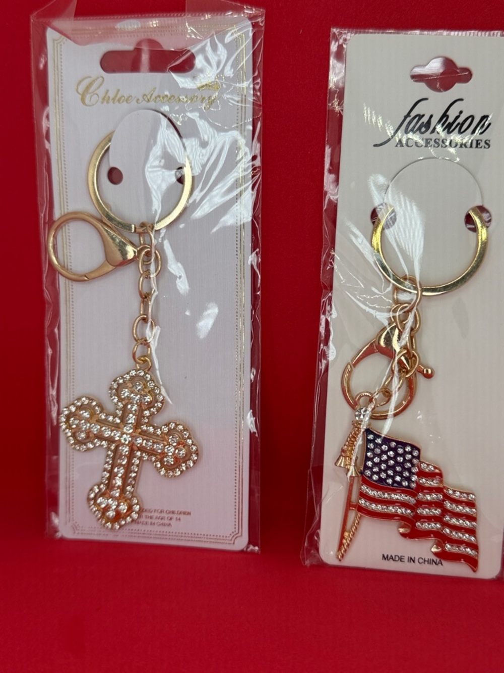 NWT Set 2 key chains or bag charms! Great gifts!
Goldtone, 4 1/2 in appx long